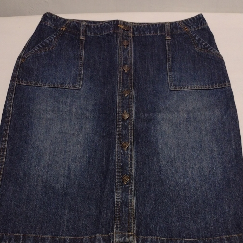 Liz Claiborne Western, Cowboy, Festival,Farm, Blue Pencil Midi Skirt Work